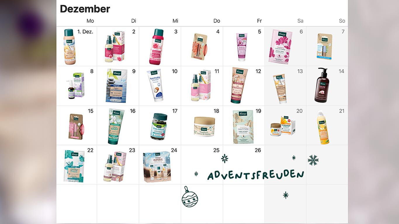 Übersicht aller 24 Produktvorschläge für den DIY Wellness Adventskalender